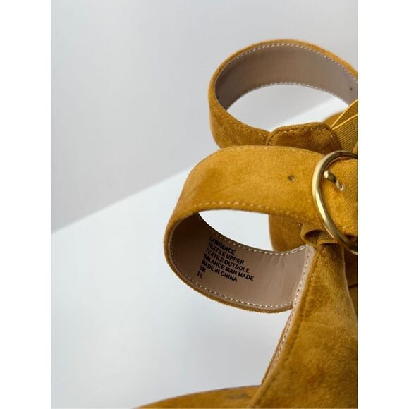 Aerosoles Sandals Womens Size 5 Tan Faux Suede Ankle Strap Open Toe Block Heel - Picture 9 of 10